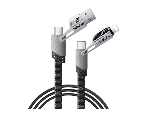 Кабель USB Remax RC-C189 USB/Type-C to IP/Type-C 65W Колір Чорний 6954851218296 ma35898_3605610