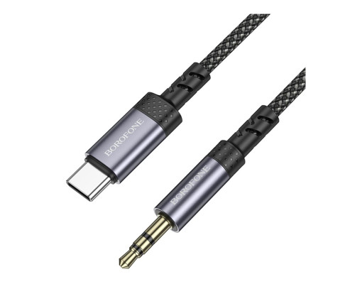 Кабель Aux Borofone BL24 Type-C Колір Сiрий 6941991118982 ma36881_3609467
