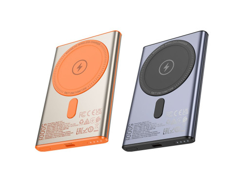 Універсальна Мобільна Батарея Power Bank Hoco Q32 Bird PD20W wireless magnetic 5000mAh Колір Титанове золото 6942007634083 ma36616_3608728
