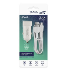 Автомобільний Зарядний Пристрій Ridea RCC-21212 Grand Type-C 2USB 2.4 A М'ята упаковка Колір Бiлий 2020000469230