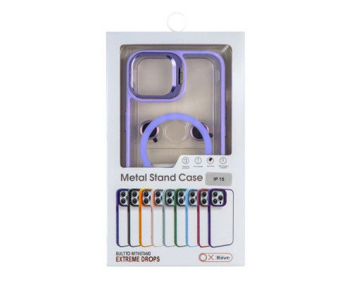 Чохол TPU+PC+Metal Stand Case with MagSafe and Camera Lenses для iPhone 16 Колір Orange 2020000469070 ma36948_3609623