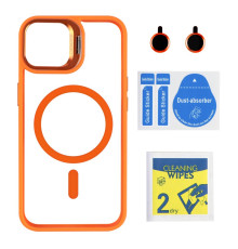 Чохол TPU+PC+Metal Stand Case with MagSafe and Camera Lenses для iPhone 16 Колір Orange 2020000469070 ma36948_3609623