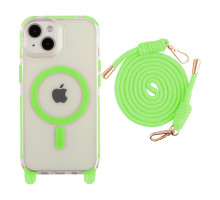 Чохол TPU+PC LanyardCase with MagSafe для iPhone 16 Fluorescent Green ma37097_3610346 2020000476962