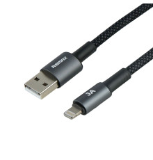 Кабель USB Remax C12 Lightning 1.2M Колір Чорний 6954851247692 ma37768_3664732