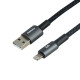 Кабель USB Remax C12 Lightning 1.2M Колір Чорний 6954851247692 ma37768_3664732