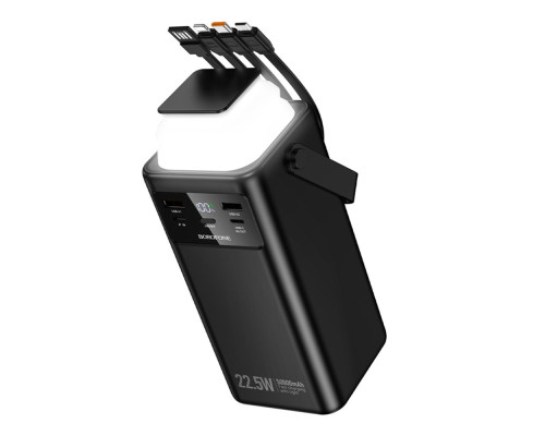 Універсальна Мобільна Батарея Power Bank Borofone BJ65A High 22.5W+PD20W+four-cables 50000mAh Колір Чорний 6941991122040 ma37801_3664795