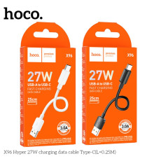 Кабель USB Hoco X96 Type-C 3A 0.25m М'ята упаковка Колір Чорний 2020000498056 ma39004_3869551