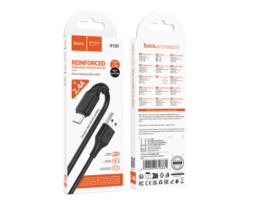 Кабель USB Hoco X120 Micro 2.4A Колір Чорний 6942007658881 ma38237_3667934