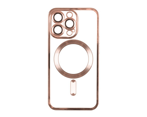 Чохол TPU Metallic Full Camera with Magsafe для Iphone 13 Pro Колір Rose Gold 2020000342618