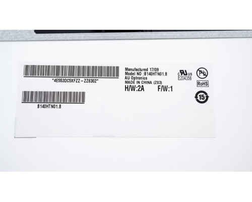 Матриця 14.0 B140HTN01.B (1920*1080, 30pin(eDP), LED, SLIM(вертикальні вушки), матова, роз'єм праворуч знизу) для ноутбука (renew) NBB-79097