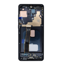 Дисплей Samsung G988 Galaxy S20 Ultra з сенсором та рамкою black (OLED SOFT) (Big size) PLS-00-00142340