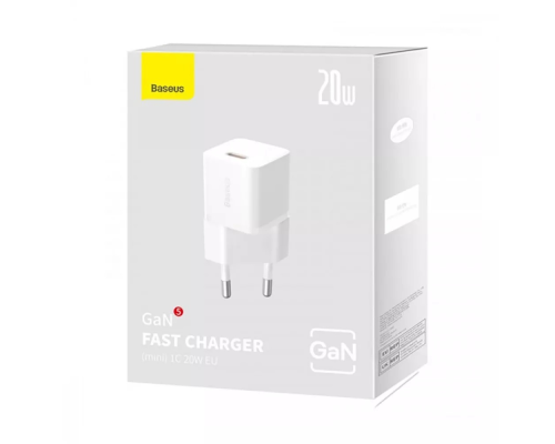 Зарядний пристрій Baseus GaN5S Fast Charger 20W 3A USB-C black PLS-00-00148033