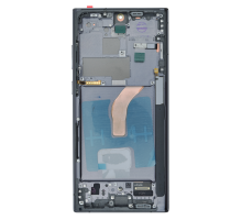 Дисплей Samsung S908 Galaxy S22 Ultra з сенсором та рамкою black (OLED) (Small size) PLS-00-00115547