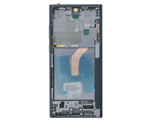 Дисплей Samsung S908 Galaxy S22 Ultra з сенсором та рамкою black (OLED) (Small size) PLS-00-00115547