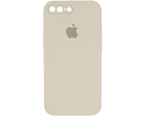 Чохол Silicone Case Квадратні Борти Full Camera iPhone 7 Plus antique white PLS-00-00103995