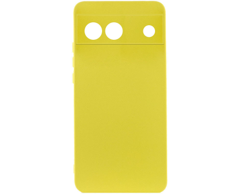 Чохол Silicone Cover Full Camera Google Pixel 6a yellow PLS-00-00118034