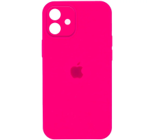 Чохол Silicone Case Full Camera Protective iPhone 12 barbie pink PLS-00-00104229