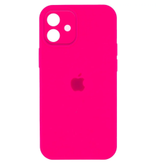 Чохол Silicone Case Full Camera Protective iPhone 12 barbie pink PLS-00-00104229