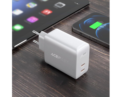 Зарядний пристрій Acefast A9 40W 3A 2USB-C white PLS-00-00124409