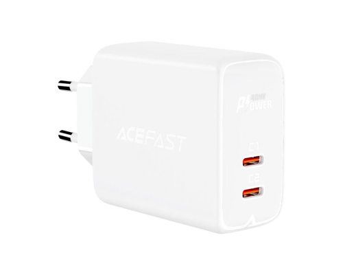 Зарядний пристрій Acefast A9 40W 3A 2USB-C white PLS-00-00124409