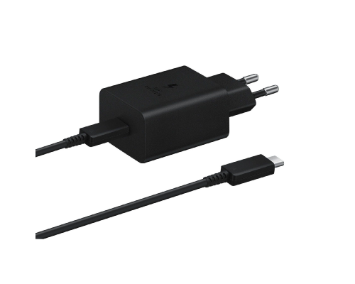 Зарядний пристрій Samsung 45W 5A 1USB-C EP-T4510XBEGEU retail packing з кабелем Type-C (Original) black PLS-00-00114100