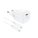 Зарядний пристрій Acefast A73 Mini 20W 3A USB-C з кабелем Type-C white PLS-00-00124994