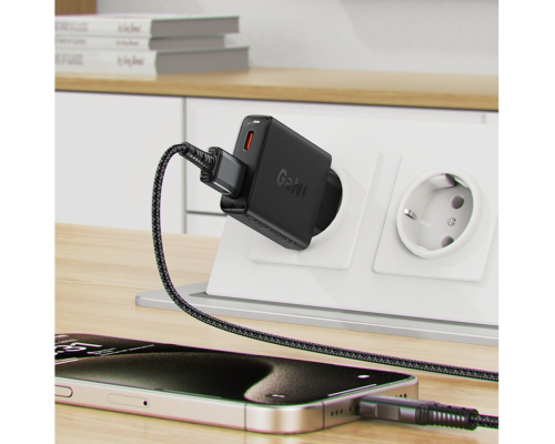 Зарядний пристрій Acefast A69 30W 3A USB-A+USB-С black PLS-00-00124990
