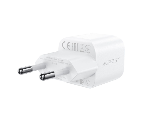 Зарядний пристрій Acefast A73 Mini 20W 3A USB-C з кабелем Type-C white PLS-00-00124994