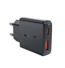 Зарядний пристрій Acefast A69 30W 3A USB-A+USB-С black PLS-00-00124990