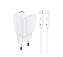 Зарядний пристрій Acefast A73 Mini 20W 3A USB-C з кабелем C-C white PLS-00-00124994