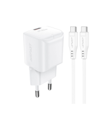Зарядний пристрій Acefast A73 Mini 20W 3A USB-C з кабелем Type-C white PLS-00-00124994