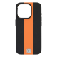Чохол шкіряний Rally with Magnetic для iPhone 13 Pro black orange PLS-00-00164562