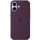 Чохол Silicone Case Full з MagSafe та Анімацією iPhone 16 plum PLS-00-00134872