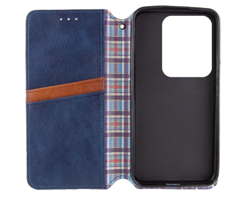 Чохол-книжка Leather Cubic Xiaomi Redmi Note 13 Pro 4G blue PLS-00-00131695