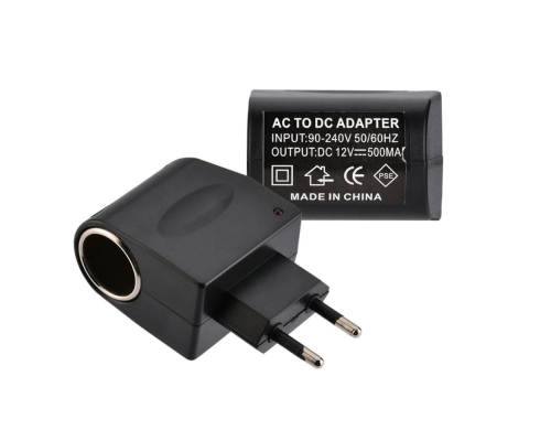 Зарядний пристрій 220V to АЗП 12V 0.5A black PLS-00-00140369