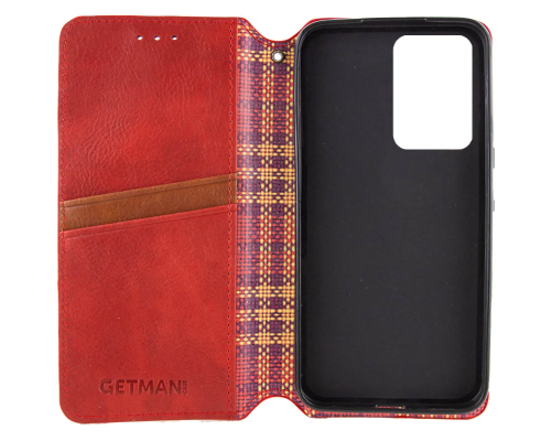 Чохол-книжка Leather Cubic Motorola Moto G06 red PLS-00-00162780