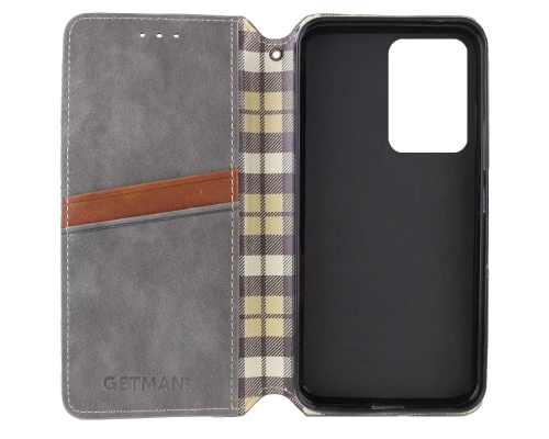 Чохол-книжка Leather Cubic Motorola Moto G05 gray PLS-00-00162774