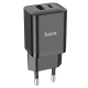 Зарядний пристрій Hoco N28 20W 3A 1USB-A+1USB-C black PLS-00-00102289