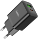 Зарядний пристрій Hoco N28 20W 3A 1USB-A+1USB-C black PLS-00-00102289