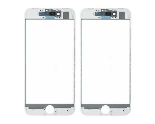 Скло дисплея iPhone 8 з рамкою та OCA white SJ (2ШТ) (Original China) PLS-00-00101896