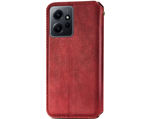 Чохол-книжка Leather Cubic Xiaomi Redmi Note 12 red PLS-00-00163082
