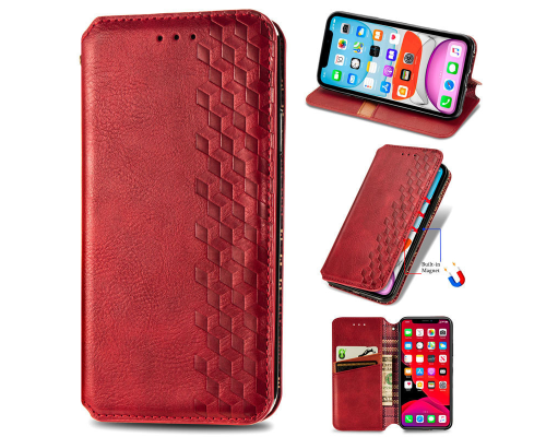 Чохол-книжка Leather Cubic Xiaomi Redmi Note 12 red PLS-00-00163082