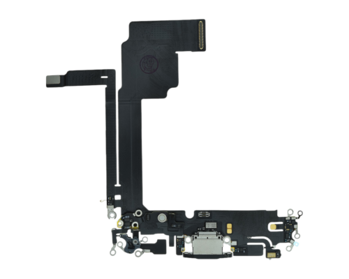 Шлейф iPhone 15 Pro Max з роз'ємом зарядки black titanium (Original) PLS-00-00134039