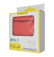 Чохол Silicone Case Slim with Carbine for AirPods Pro 2 red PLS-00-00145819