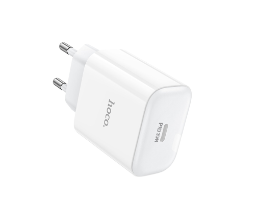 Зарядний пристрій Hoco C76A Pro 30W 3A 1USB-C white PLS-00-00145586