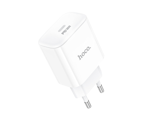 Зарядний пристрій Hoco C76A Pro 30W 3A 1USB-C white PLS-00-00145586