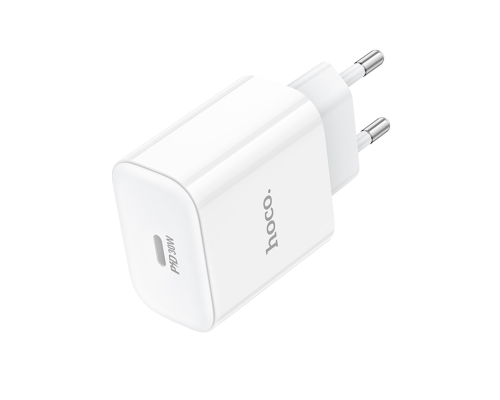 Зарядний пристрій Hoco C76A Pro 30W 3A 1USB-C white PLS-00-00145586