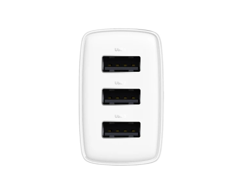 Зарядний пристрій Baseus Compact 17W 2.4A 3USB-A white PLS-00-00098282