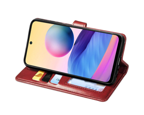 Чохол-книжка Leather GETMAN with card holder Samsung A175 Galaxy A17 red PLS-00-00148245
