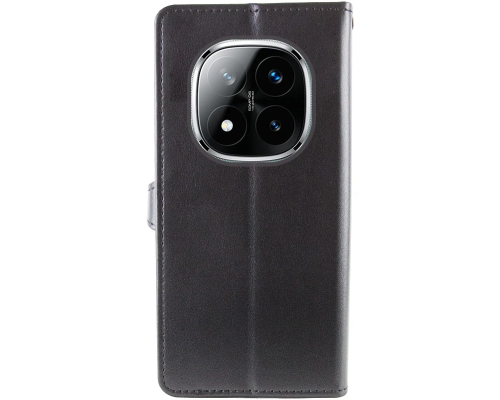 Чохол-книжка Leather GETMAN with card holder Xiaomi Redmi Note 14 Pro 5G black PLS-00-00148418